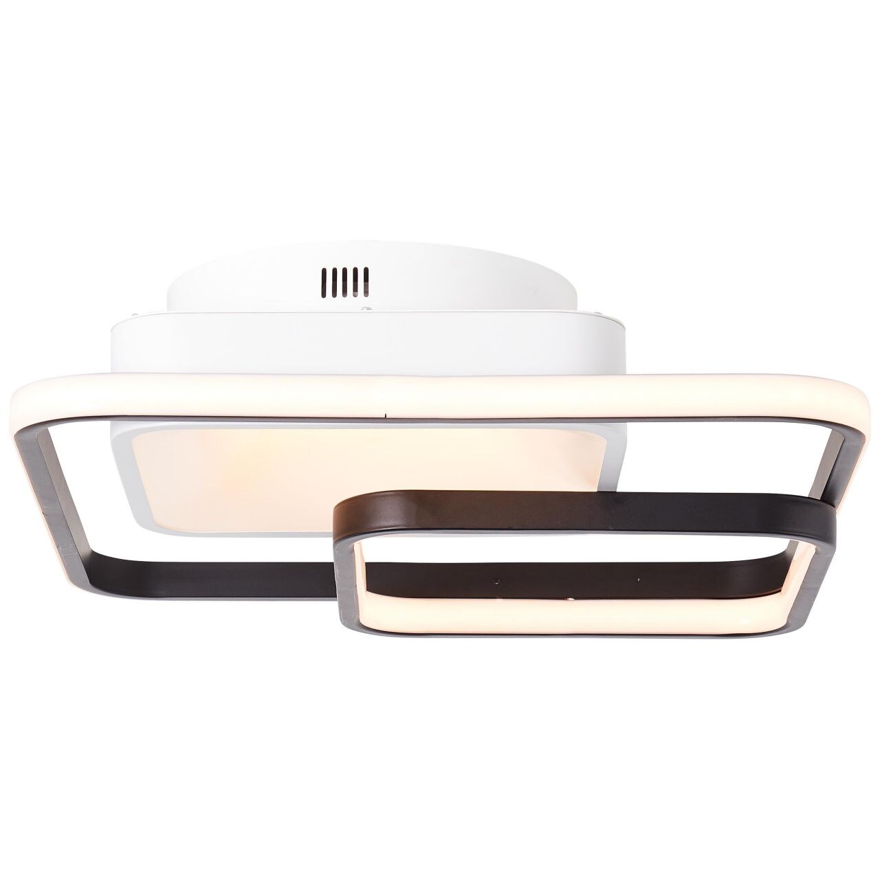 BRILLIANT Lampe, Cava LED Deckenleuchte 40x40cm CCT weiß/schwarz, 1x LED integriert, 42W LED integriert, (5000lm, 3000-6700K), mit Fernbedienung dimmbar | 04004353390654