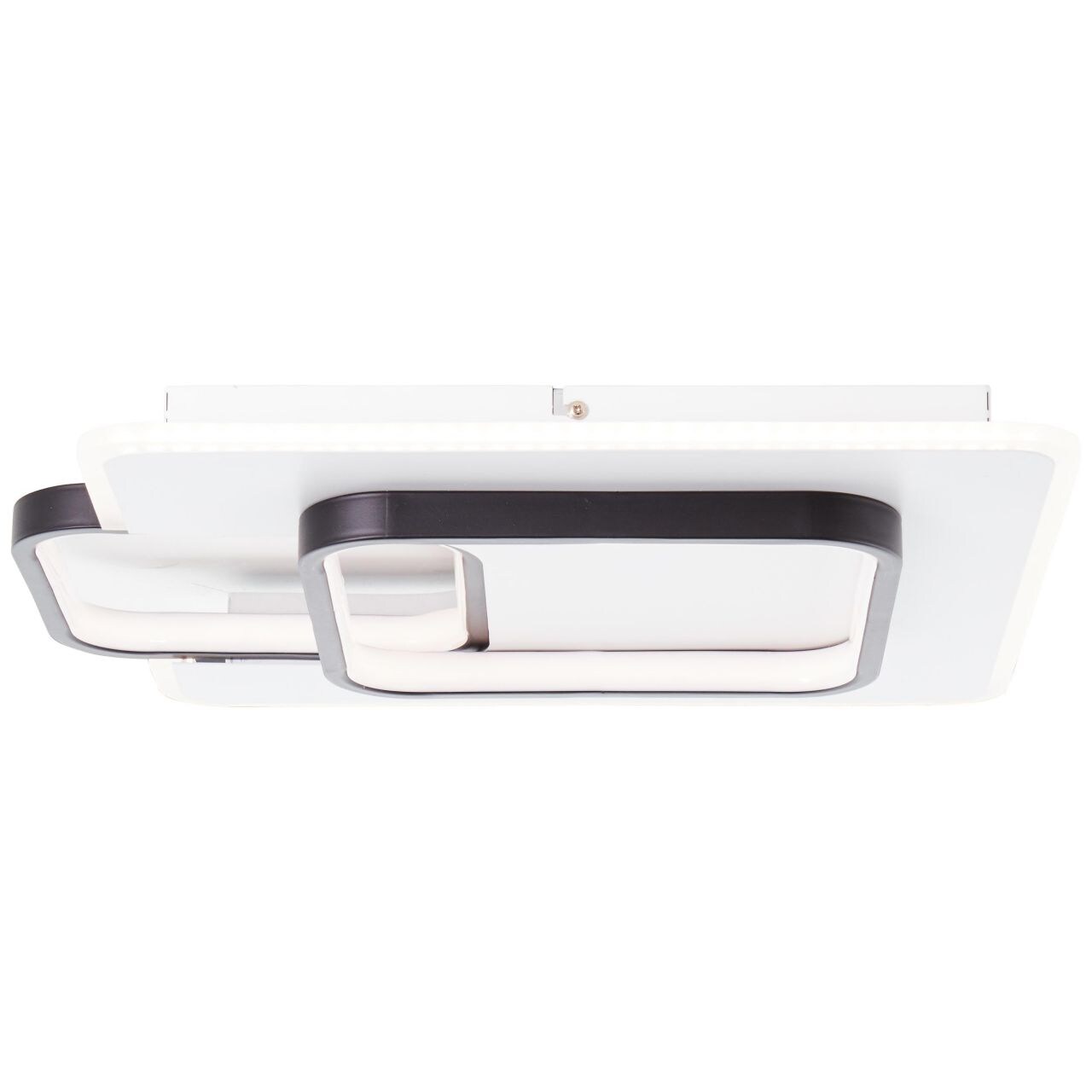 BRILLIANT Lampe, Rezia LED Deckenleuchte 45x40cm weiß/schwarz, 1x LED integriert, 34W LED integriert, (3500lm, 3000K), Energiesparend und langlebig durch LED-Einsatz | 04004353390685