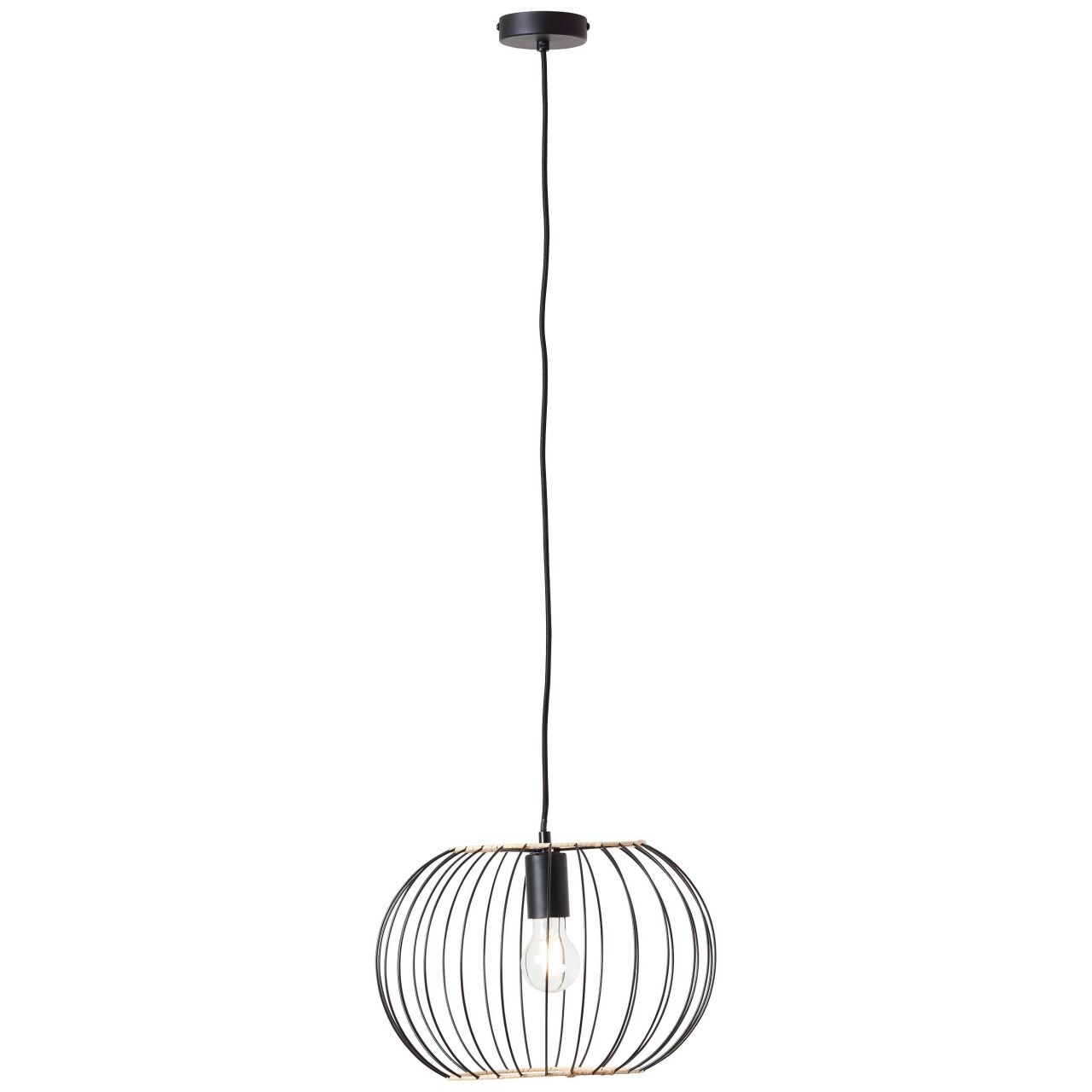 BRILLIANT Lampe, Silemia Pendelleuchte 1flg schwarz matt, 1x A60, E27, 52W, Kabel k&uuml;rzbar / in der H&ouml;he einstellbar - Bild 1