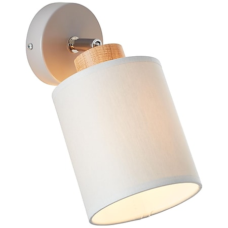 BRILLIANT Lampe, Vonnie Wandspot grau/holz, 1x A60, E27, 25W, Holz aus nachhaltiger Waldwirtschaft (FSC) - Bild 1