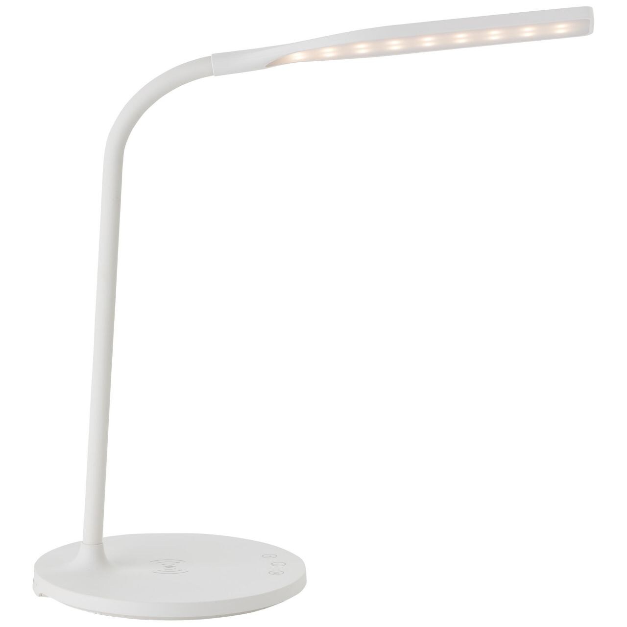 BRILLIANT Lampe, Joni LED Tischleuchte mit Induktionsladeschale weiß, 1x LED integriert, 4.5W LED integriert, (326lm, 3000-5400K), Kabelloses Aufladen von mobilen Geräten | 04004353392160