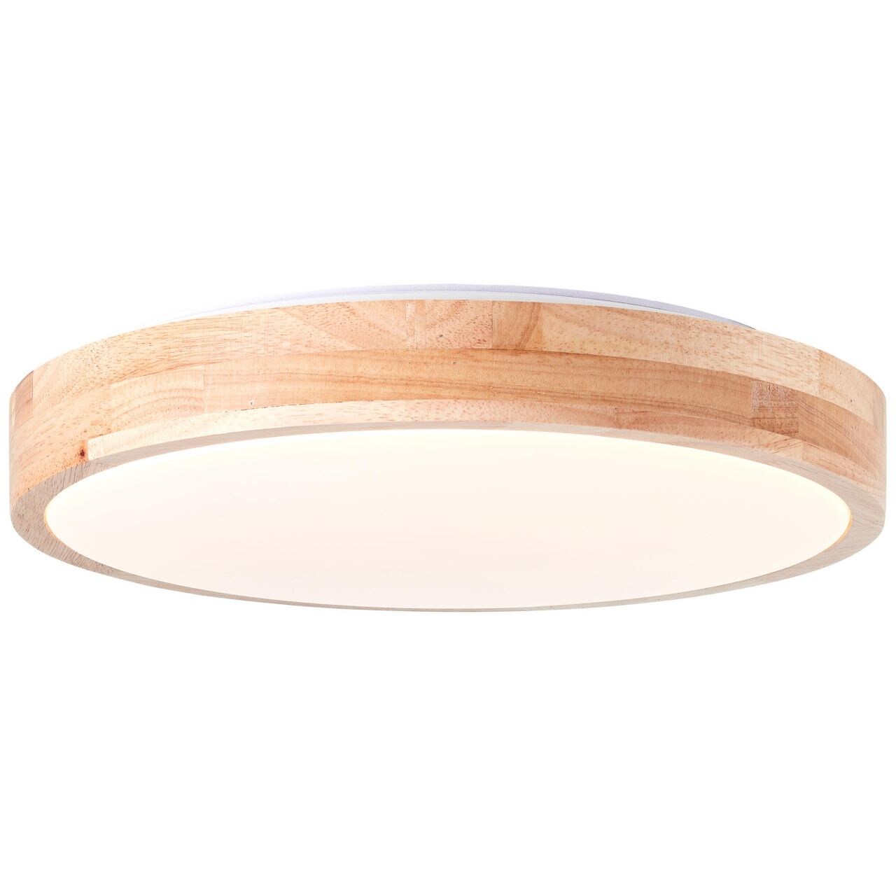 BRILLIANT Lampe, Slimline Wand- und Deckenleuchte 34cm holz hell/weiß, 1x LED integriert, 14W LED integriert, (1300lm, 3000-4000K), Lichtfarbe über Wandschalter einstellbar | 04004353392504
