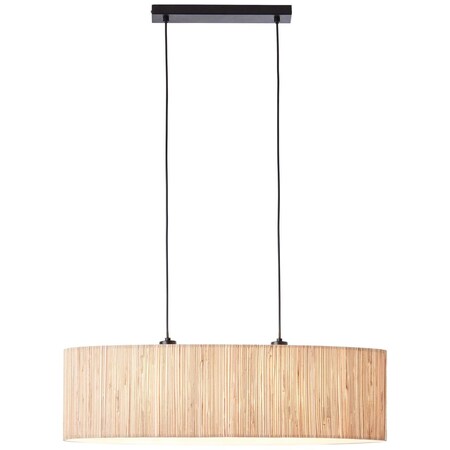 BRILLIANT Lampe, Wimea Kabel kürzbar Netto / Höhe Pendelleuchte einstellbar der online 2flg A60, 52W, bei in 2x E27, schwarz/natur, kaufen