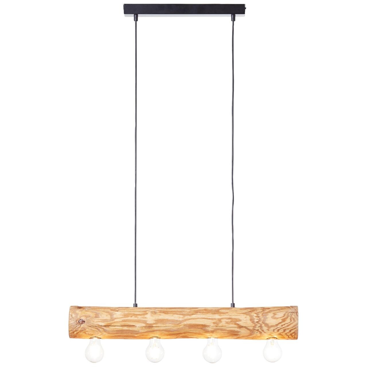 BRILLIANT Lampe, Trabo Pendelleuchte 4flg eiche geölt, 4x A60, E27, 25W, Holz aus nachhaltiger Waldwirtschaft (FSC)