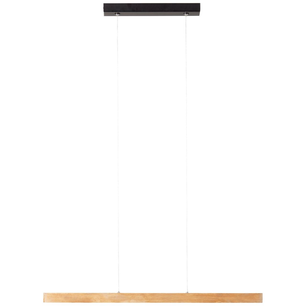 BRILLIANT Lampe, Ainara LED Pendelleuchte 80cm kiefer braun gebeizt/schwarz, 1x LED integriert, 10W LED integriert, (1300lm, 3000K), Holz aus nachhaltiger Waldwirtschaft (FSC) - Bild 1