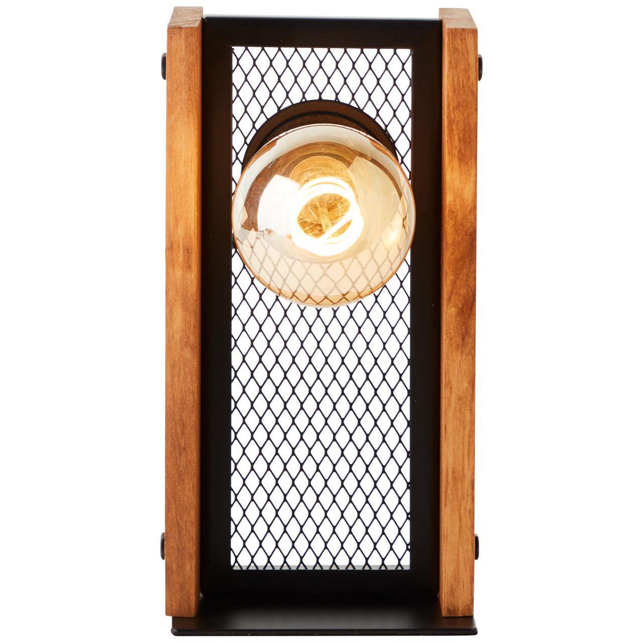 BRILLIANT Lampe, Calandra Tischleuchte schwarz/holzfarbend, 1x A60, E27, 42W, Holz aus nachhaltiger Waldwirtschaft (FSC) - Bild 1