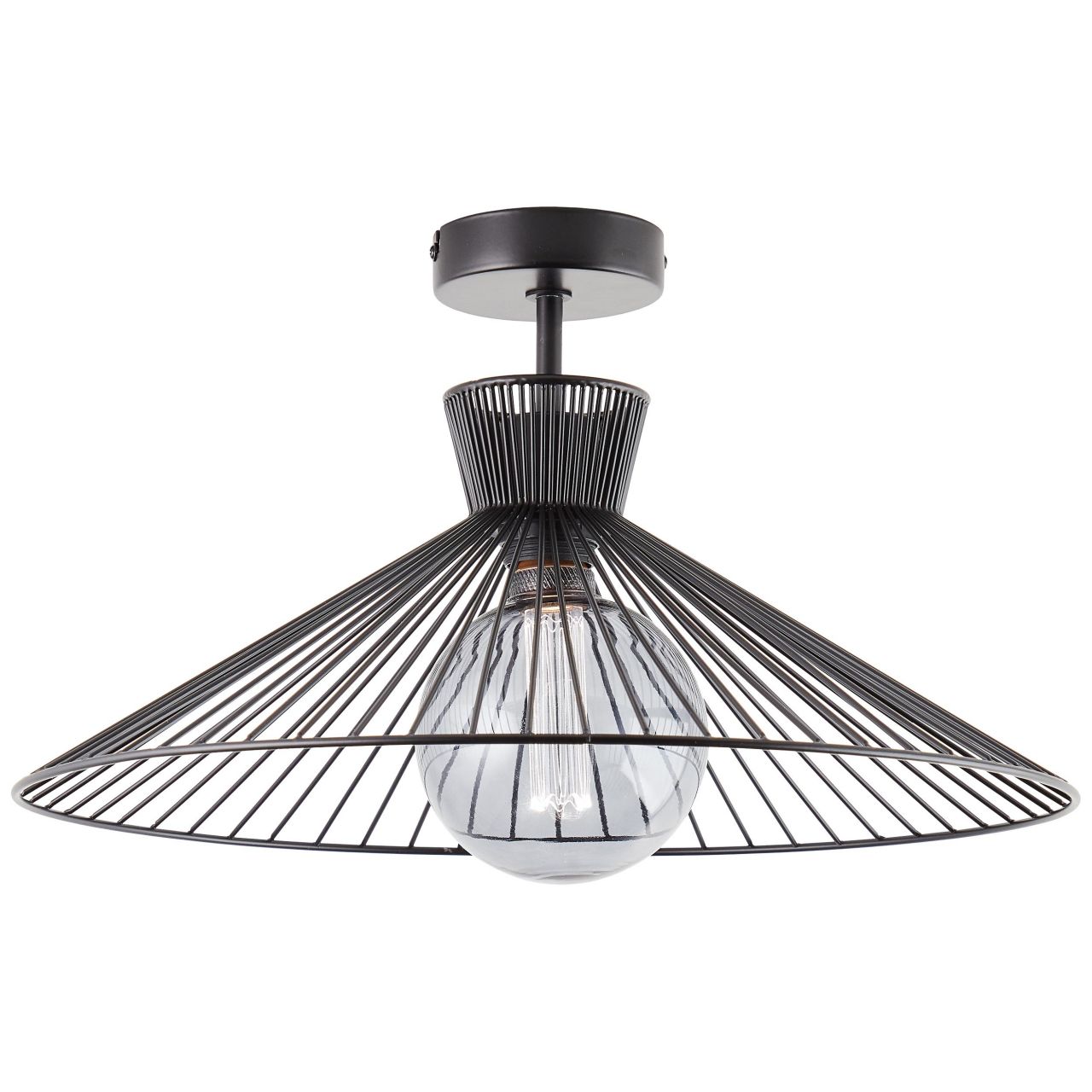 BRILLIANT Lampe, Elmont Deckenleuchte 45cm schwarz matt, 1x A60, E27, 52W, F&uuml;r LED-Leuchtmittel geeignet - Bild 1