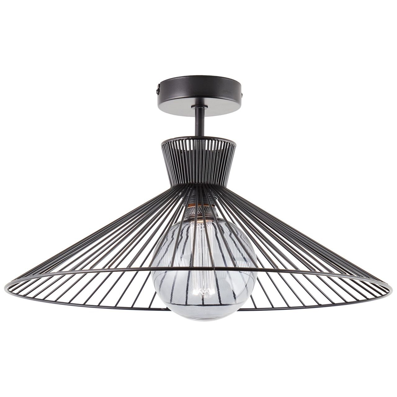 BRILLIANT Lampe, Elmont Deckenleuchte 45cm schwarz matt, 1x A60, E27, 52W, Für LED-Leuchtmittel geeignet | 04004353394614