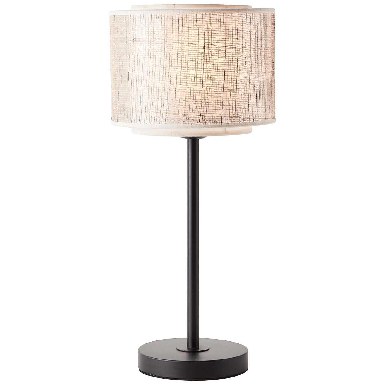 BRILLIANT Lampe, Odar Tischleuchte schwarz/beige, 1x A60, E27, 42W, Mit Schnurzwischenschalter - Bild 1