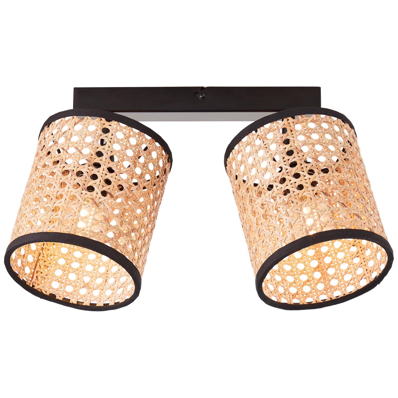 BRILLIANT Lampe, Wiley Spotbalken 2flg holz hell/schwarz, 2x D45, E14, 60W, K&ouml;pfe schwenkbar - Bild 1