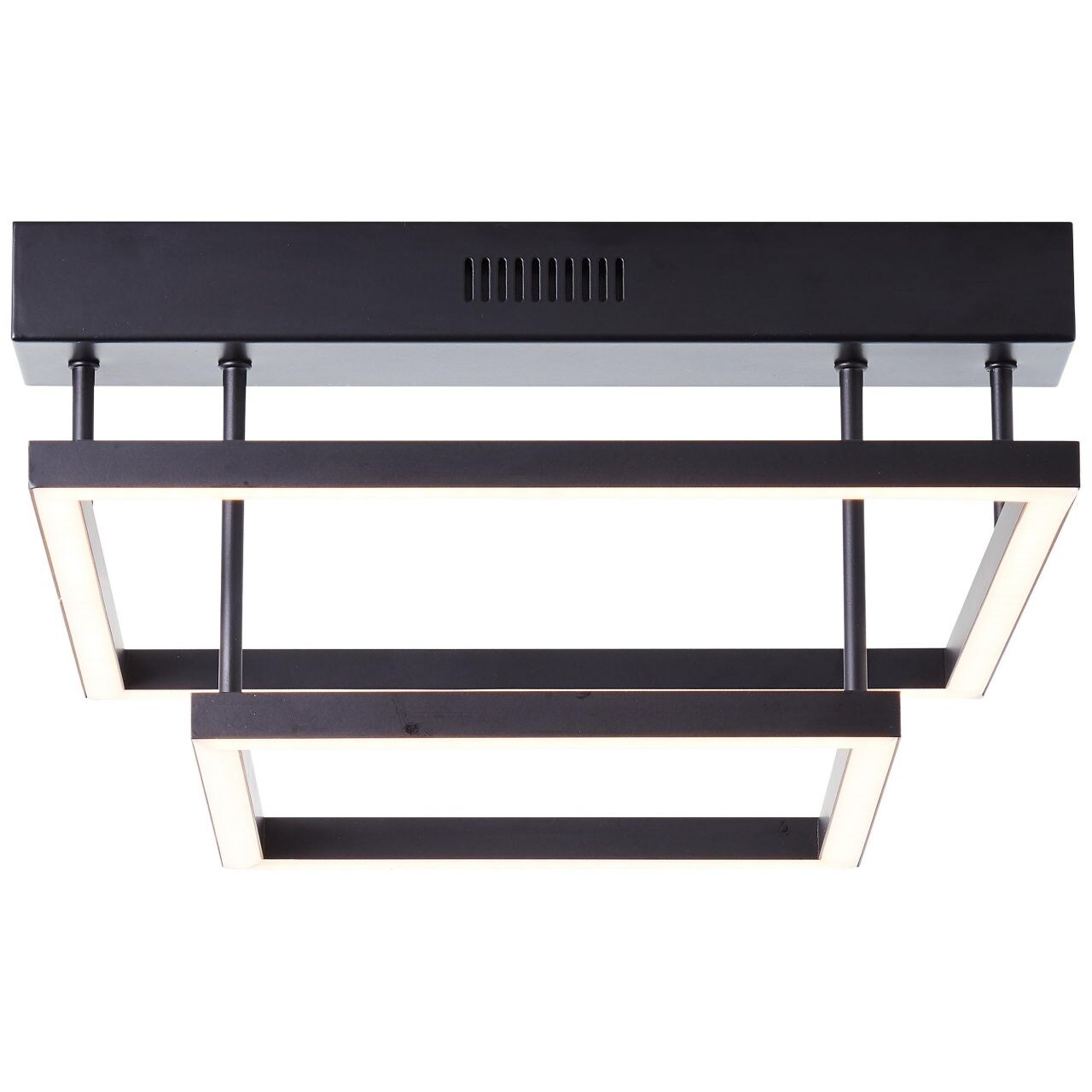 BRILLIANT Lampe, Ranut LED Deckenleuchte 2flg schwarz, 2x LED integriert, 17W LED integriert, (1700lm, 3000K), In 3 Stufen über Wandschalter dimmbar | 04004353394881
