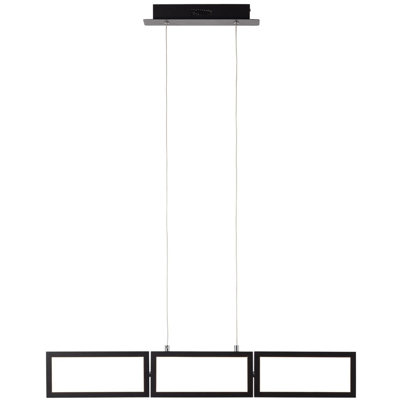 BRILLIANT Lampe, Ranut LED Pendelleuchte 3flg schwarz, 3x LED integriert, 11.3W LED integriert, (1067lm, 3000K), In 3 Stufen &uuml;ber Wandschalter dimmbar - Bild 1