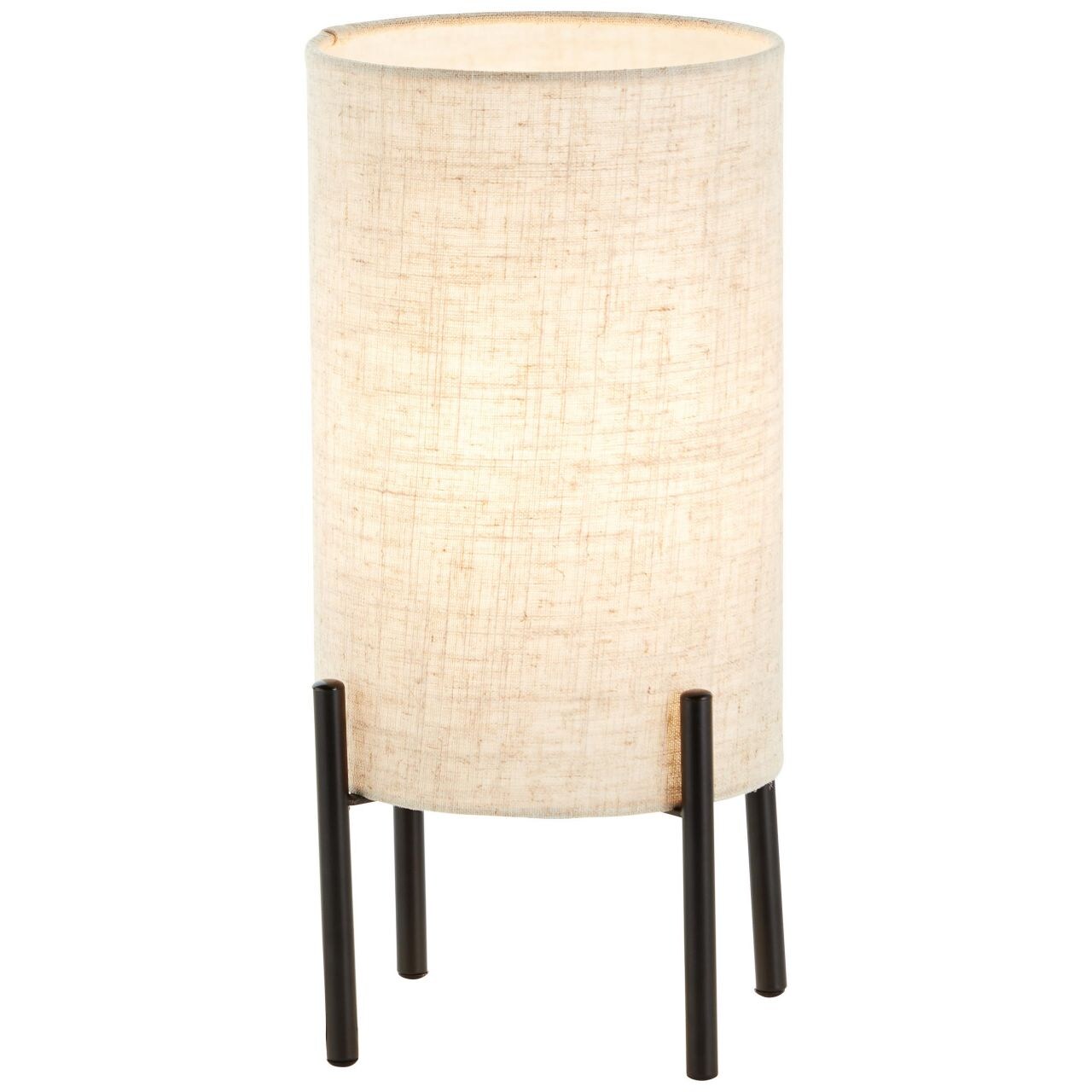 BRILLIANT Lampe, Fairhill Tischleuchte schwarz/natur, 1x A60, E27, 25W, Mit Schnurzwischenschalter | 04004353396601