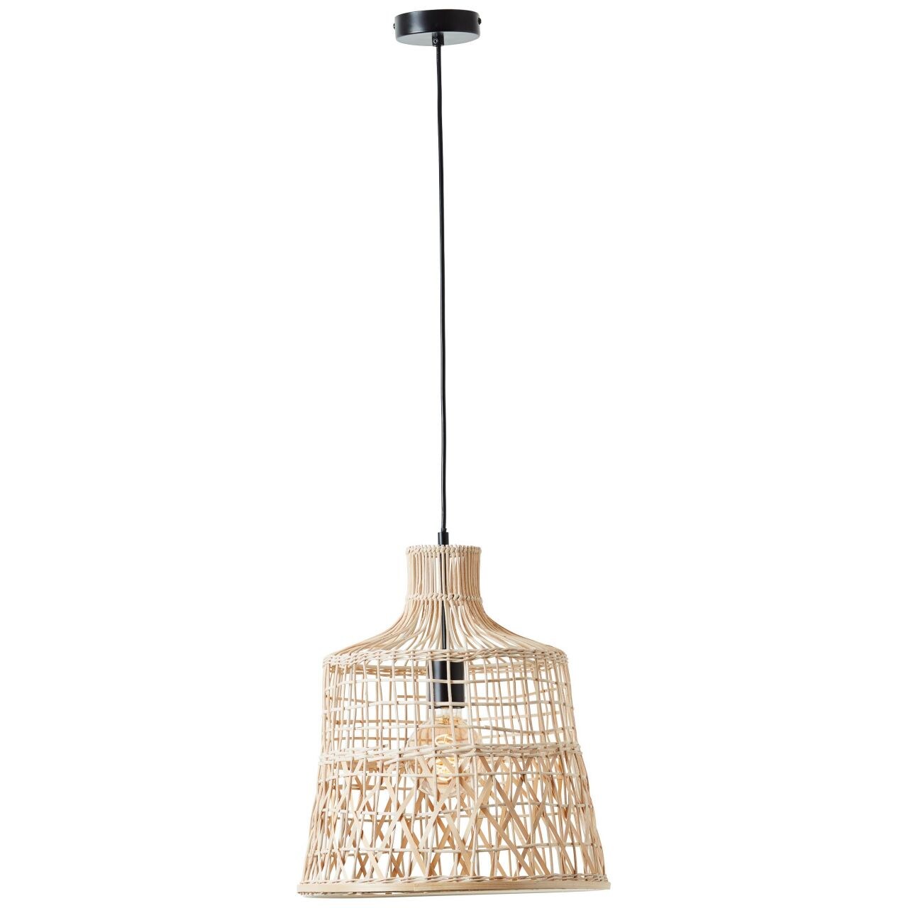 BRILLIANT Lampe, Newbury Pendelleuchte 35cm rattan, 1x A60, E27, 25W, Kabel k&uuml;rzbar / in der H&ouml;he einstellbar - Bild 1
