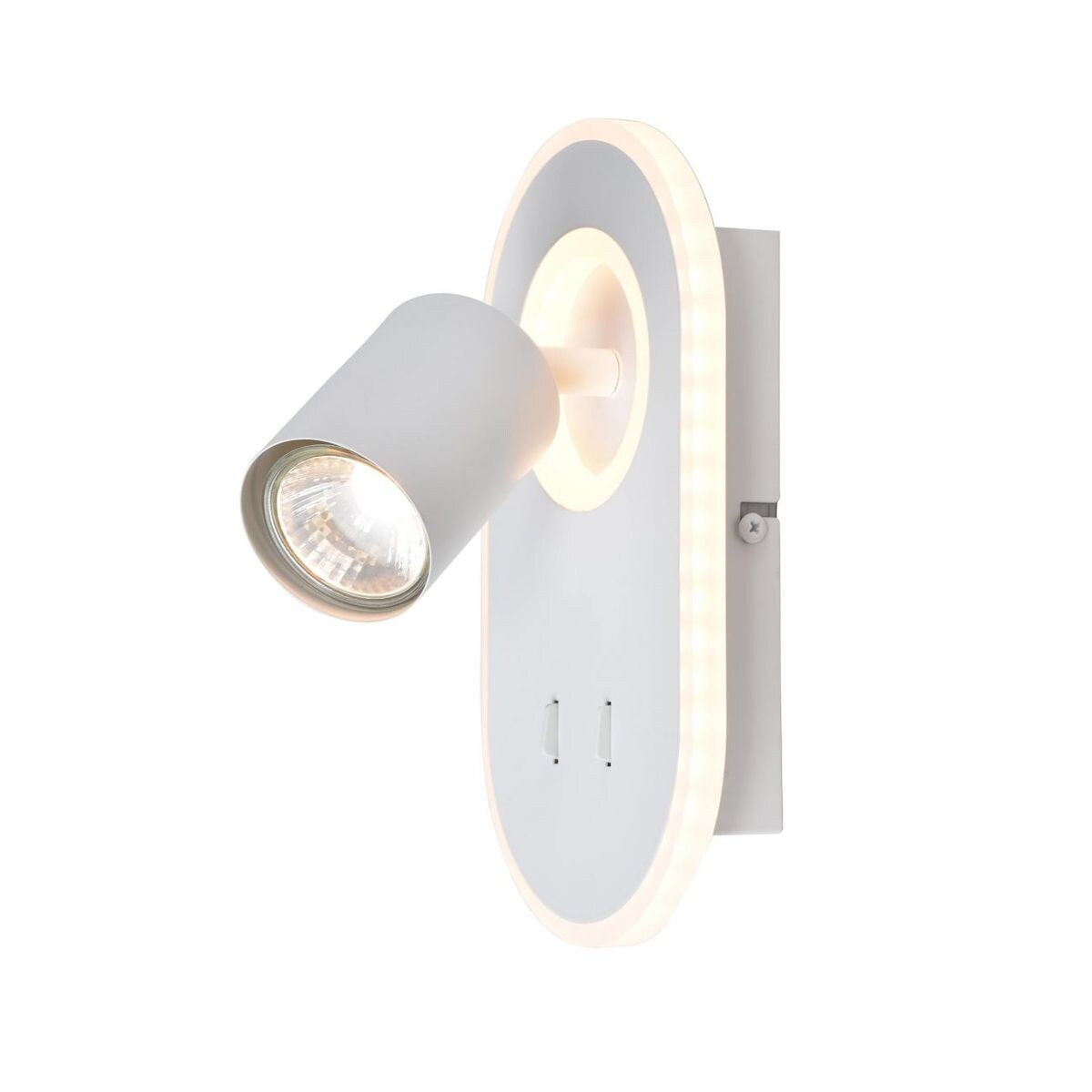 BRILLIANT Lampe, Kimon LED Wandspot weiß, 1x PAR51, GU10, 5W geeignet für Reflektorlampen, Kopf schwenkbar