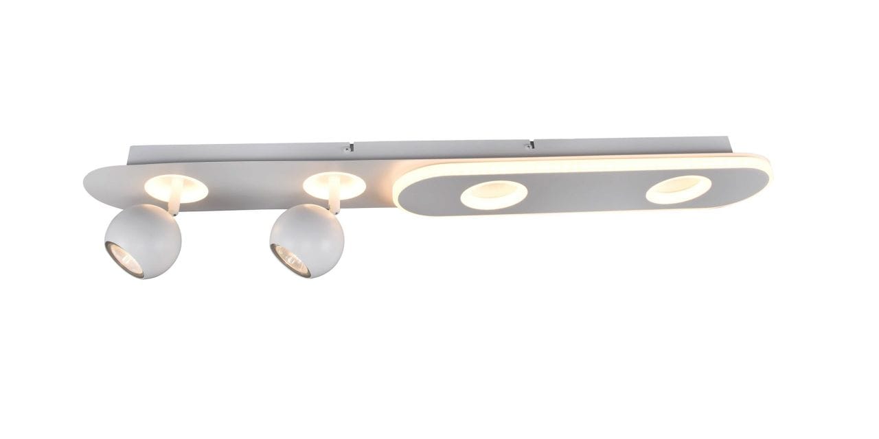 BRILLIANT Lampe, Irelia LED Spotbalken 4flg weiß, 2x PAR51, GU10, 5W geeignet für Reflektorlampen, Köpfe schwenkbar