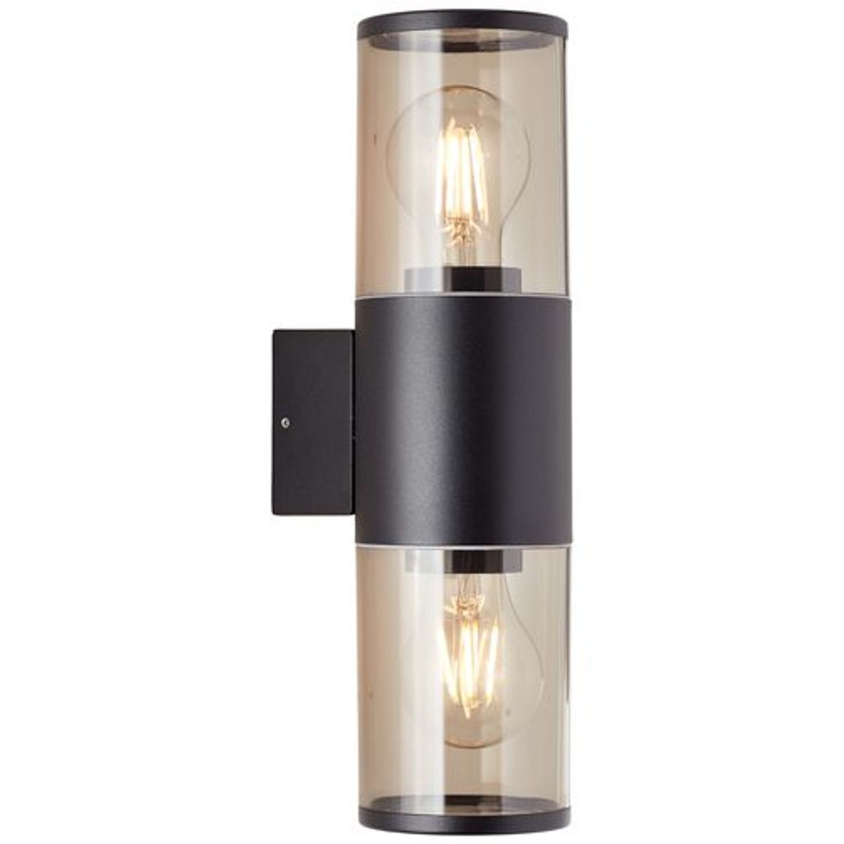 BRILLIANT Sergioro Au&szlig;enwandleuchte 2flg schwarz matt | 2x A60, E27, 20W, geeignet f&uuml;r Normallampen (nicht enthalten) - Bild 1