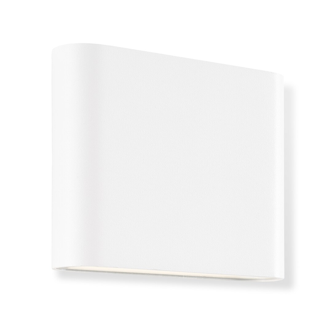 Brilliant Welbie LED Au&szlig;enwandleuchte wei&szlig;, 7W integriert, 700 Lumen, Warmwei&szlig; (3000K), IP54 spritzwassergesch&uuml;tzt, Up-/Downlight, 11,5x9x2,9 cm, inkl. Montagematerial - Bild 1