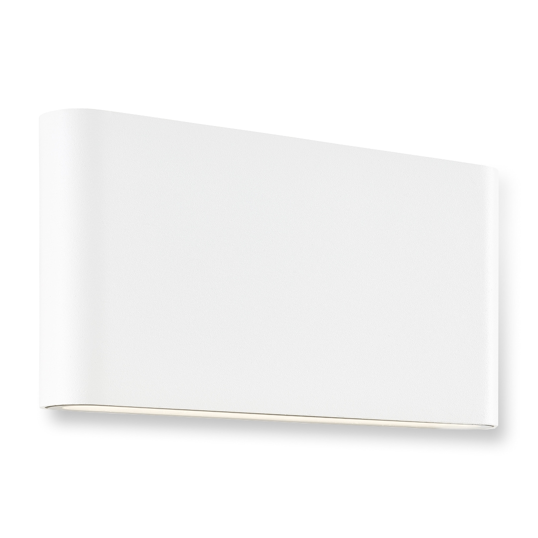 Brilliant Welbie LED Au&szlig;enwandleuchte wei&szlig;, 14W integriert, 1300 Lumen, Warmwei&szlig; (3000K), IP54 spritzwassergesch&uuml;tzt, Up- & Downlight, 17,5x9x2,9 cm, inkl. Montagematerial - Bild 1