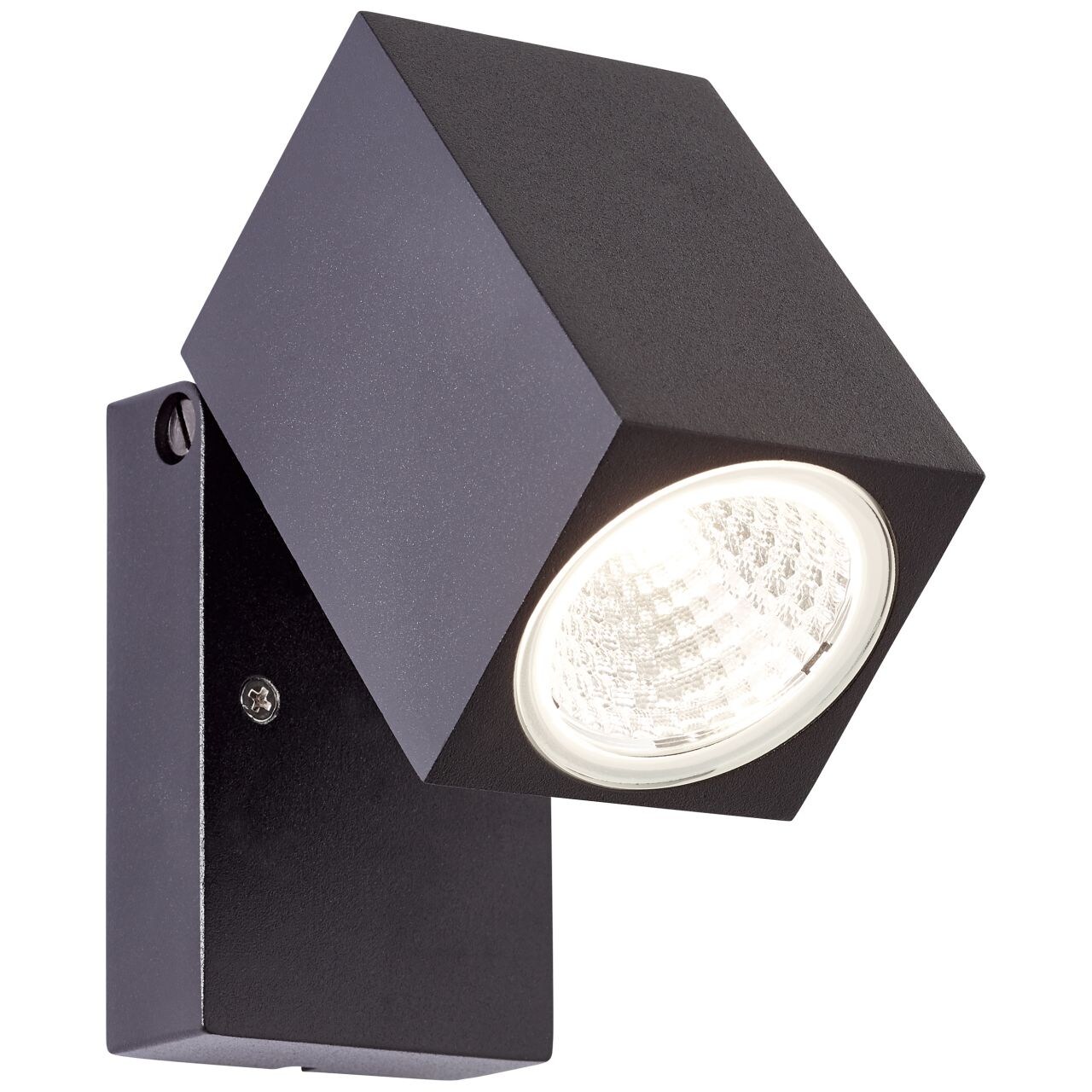 BRILLIANT Burk LED Außenwandstrahler schwarz   1x LED integriert, 6W LED integriert, (Lichtstrom: 600lm, Lichtfarbe: 3000K)