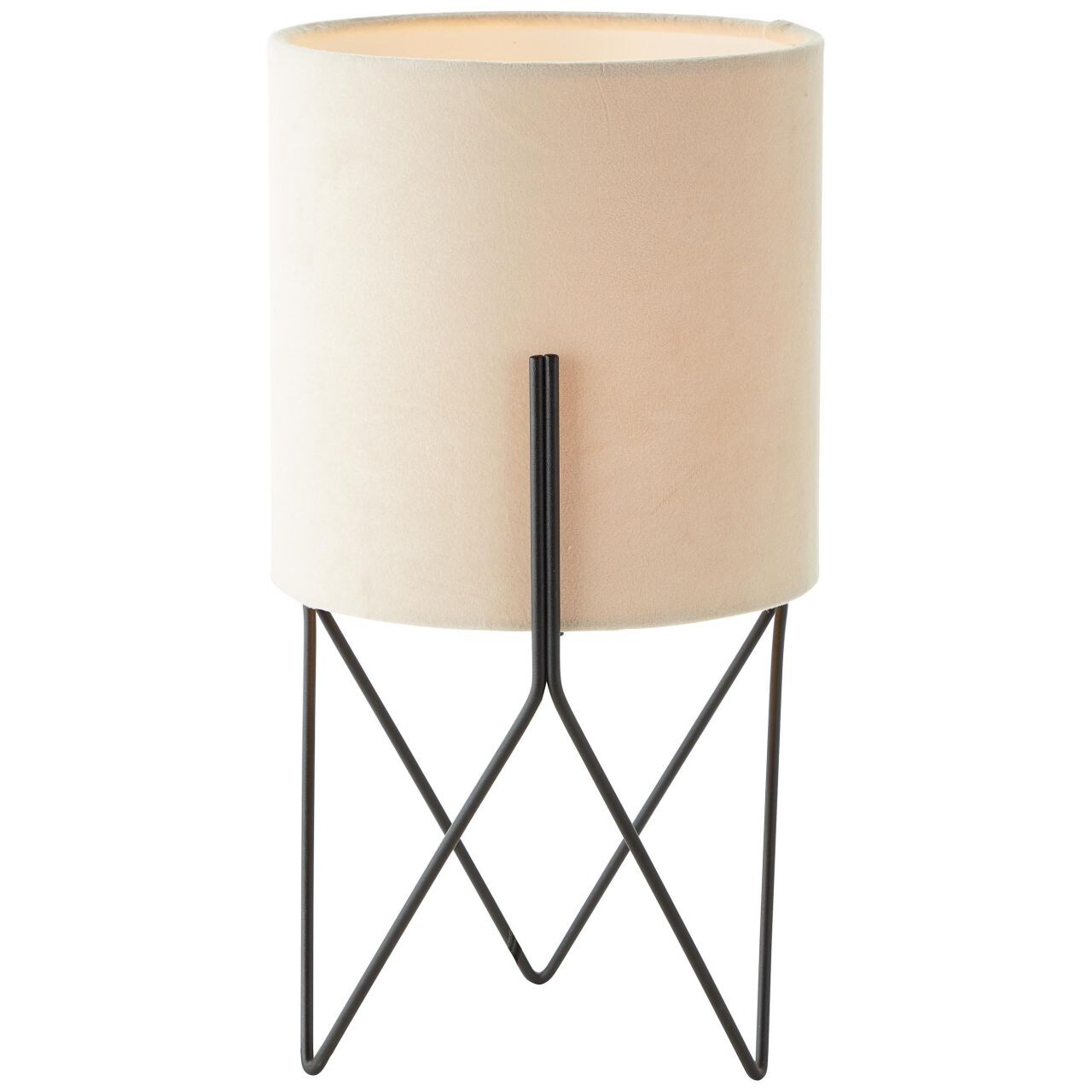 BRILLIANT Atami Tischleuchte schwarz/beige | 1x D45, E14, 28W, geeignet f&uuml;r Tropfenlampen (nicht enthalten) - Bild 1