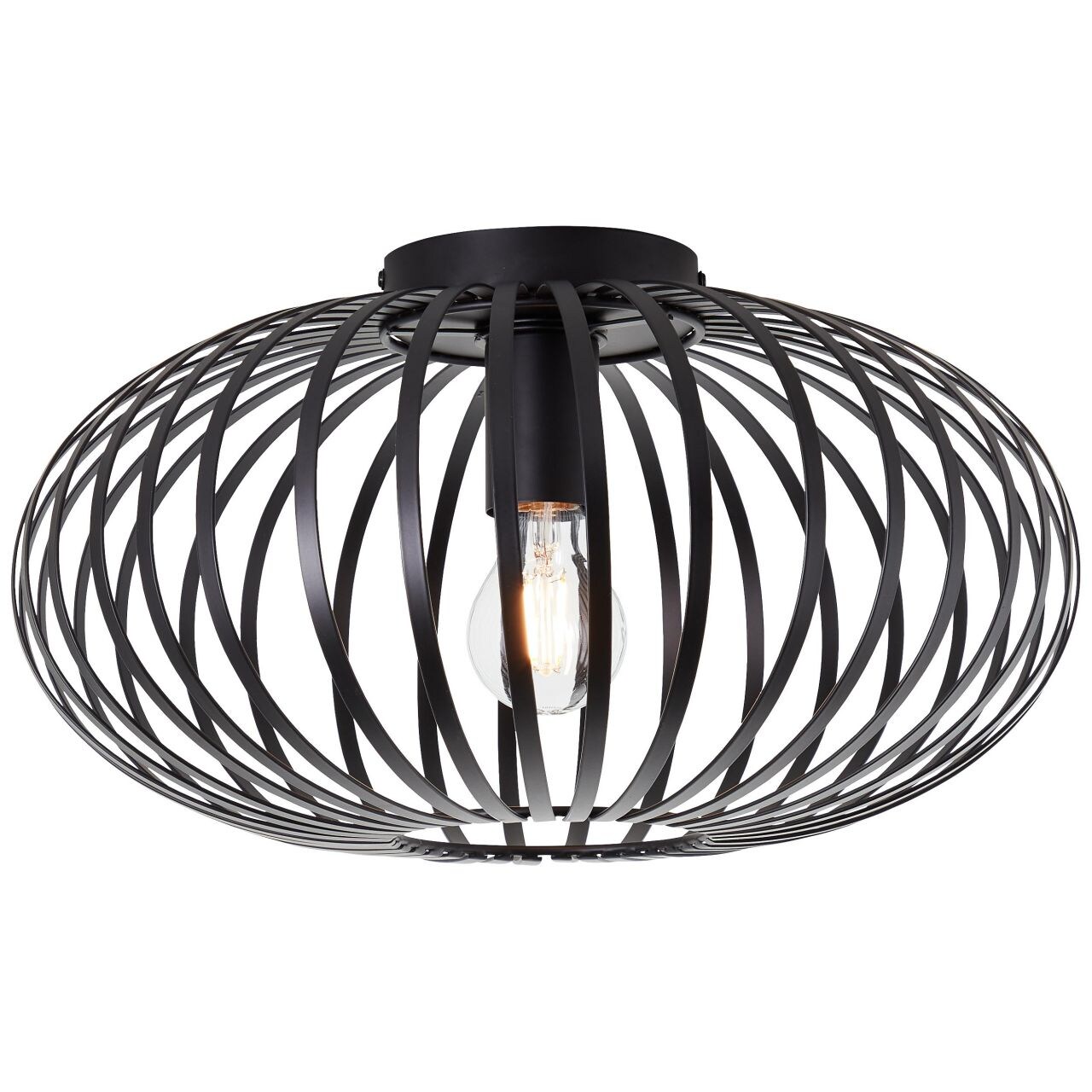 BRILLIANT Bremen Deckenleuchte 40cm schwarz   1x A60, E27, 40W, geeignet für Normallampen (nicht enthalten) | 04004353402364