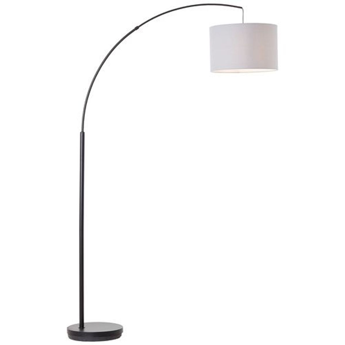 BRILLIANT Aike Bogenstandleuchte 1,8m schwarz matt/grau | 1x A60, E27, 40W, geeignet f&uuml;r Normallampen (nicht enthalten) - Bild 1