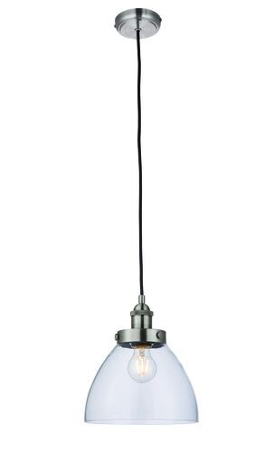 BRILLIANT Noami Pendelleuchte 1flg silber | 1x A60, E27, 40W, geeignet f&uuml;r Normallampen (nicht enthalten) - Bild 1