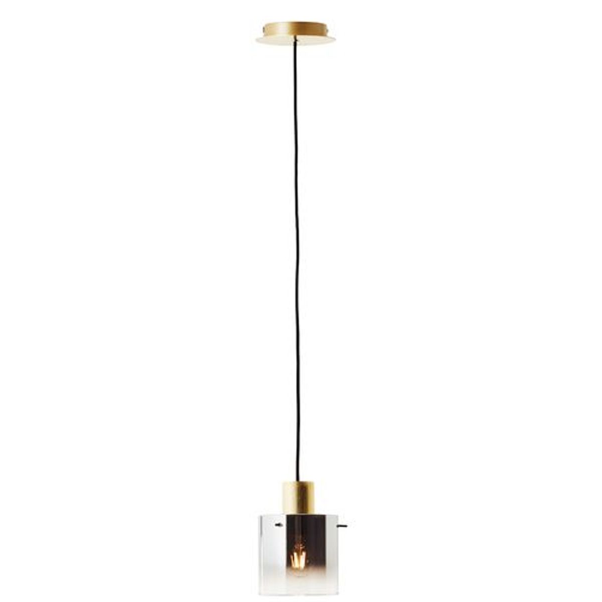 BRILLIANT Osaki Pendelleuchte 1flg gold/rauchglas | 1x A60, E27, 52W, geeignet f&uuml;r Normallampen (nicht enthalten) - Bild 1