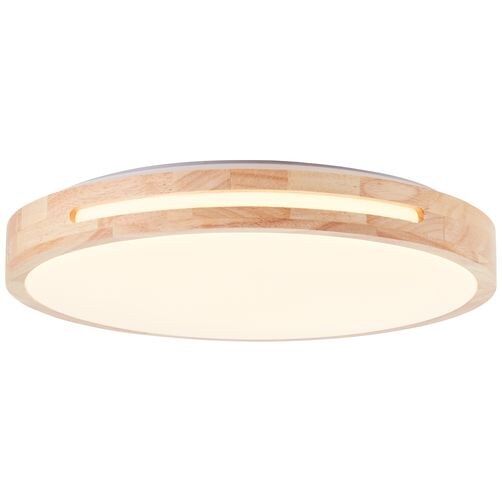 BRILLIANT Woodbury LED Deckenleuchte 39cm holz hell/wei&szlig; | 1x LED integriert, 24W LED integriert, (Lichtstrom: 2100lm, Lichtfarbe: 2800K) - Bild 1