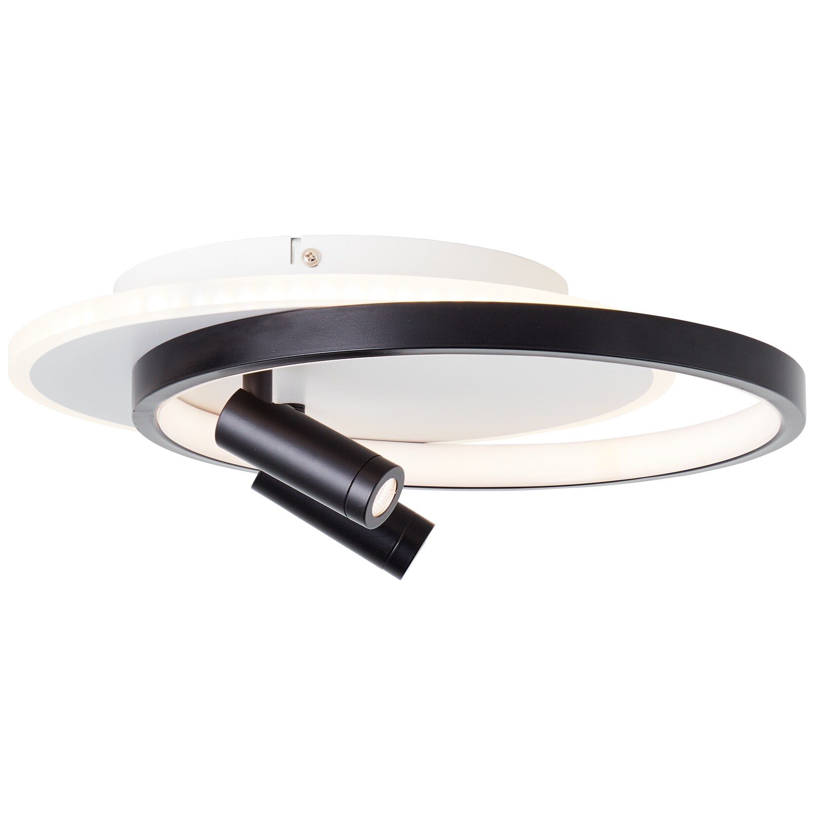 Brilliant Eunomia LED Deckenleuchte 35x30cm 2flg schwarz/weiß , Metall/Kunststoff , 1x LED integriert , 30 W , (Lichtstrom: 2900lm , Lichtfarbe: 3000K)