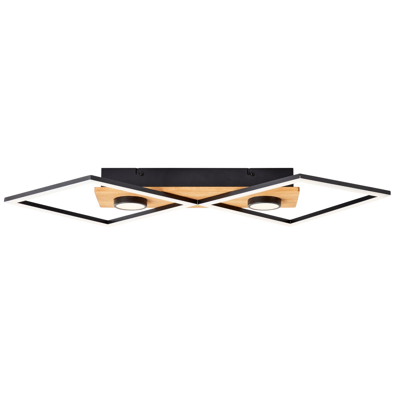 Brilliant Woodbridge LED Deckenleuchte 70x35cm holz/schwarz , Holz/Metall/Kunststoff , 1x LED integriert , 32 W , (Lichtstrom: 3100lm , …