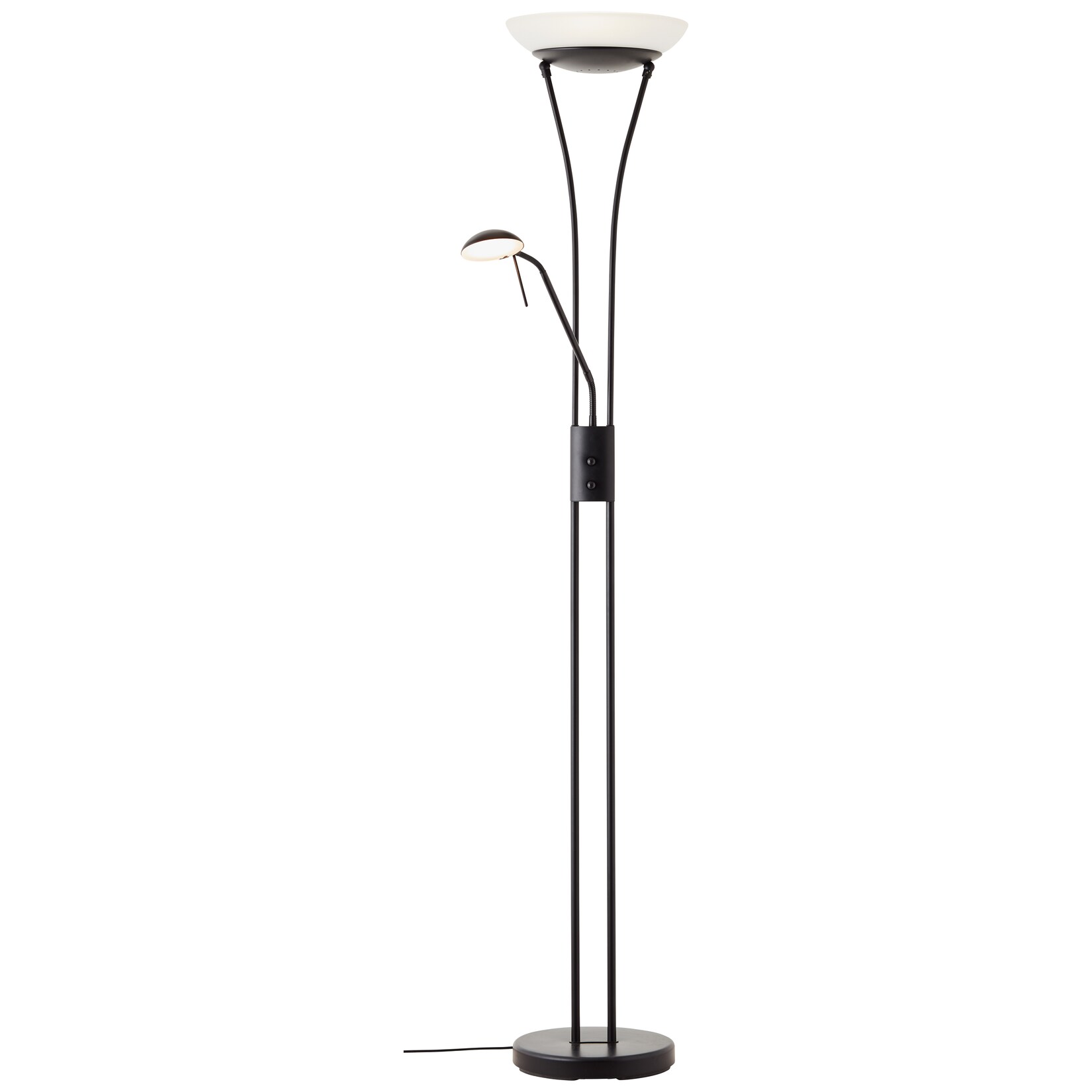 Brilliant Finn LED Deckenfluter Lesearm schwarz, Metall/Glas, 1x LED integriert (SMD), 26 W , (Lichtstrom: 2500lm, Lichtfarbe: 3000K) | 04004353413285