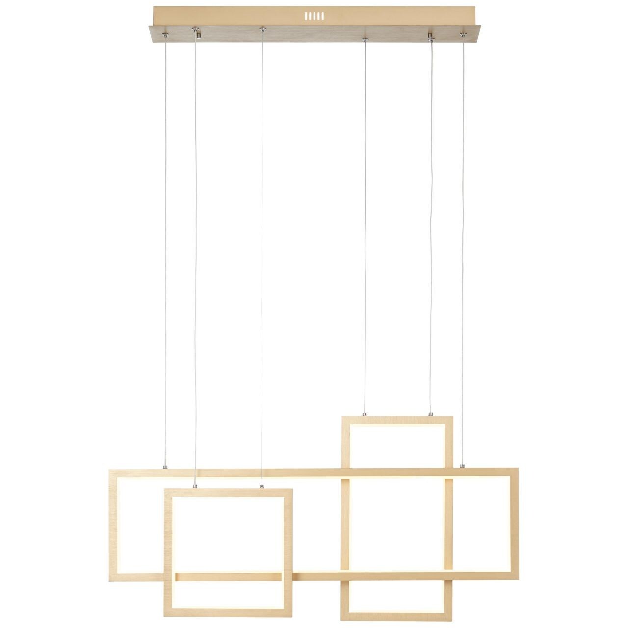 BRILLIANT Gwyn LED Pendelleuchte 80cm alu/gold Innenleuchten,Pendelleuchten,-Balken | 1x 60W LED integriert, (Lichtstrom: 3802lm, Lichtfarbe: 3000K) | In 3 Stufen &uuml;ber Wandschalter dimmbar - Bild 1