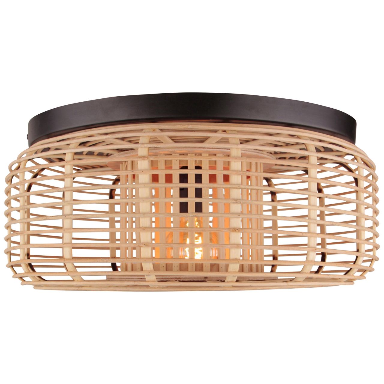 BRILLIANT Crosstown Deckenleuchte 45cm holz hell/schwarz Innenleuchten,Deckenleuchten,-dekorativ | 1x A60, E27, 40W, geeignet f&uuml;r Normallampen (nicht enthalten) | A++ | F&uuml;r LED-Leuchtmittel geeignet - Bild 1