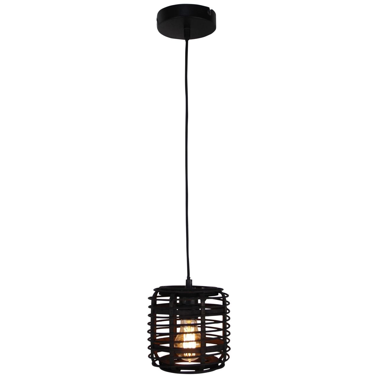 BRILLIANT Crosstown Pendelleuchte 16cm holz dunkel/schwarz Innenleuchten,Pendelleuchten | 1x A60, E27, 40W, geeignet f&uuml;r Normallampen (nicht enthalten) | In der H&ouml;he einstellbar / Kabel k&uuml;rzbar - Bild 1