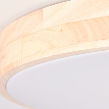 BRILLIANT Slimline LED Wand- und online 4800lm, 3000-6000K hell/weiß bei Innenleuchten Netto Deckenleuchte Stufenlos dimmbar 49cm integriert, holz | LED kaufen 1x 60W 