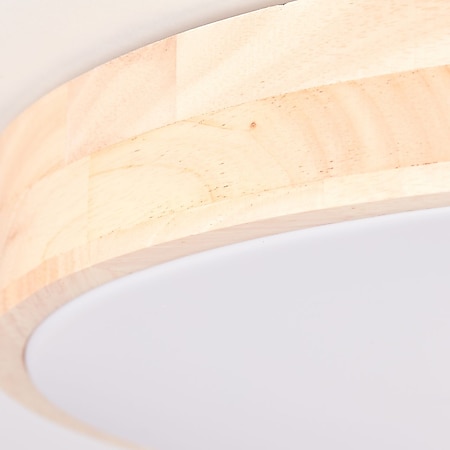BRILLIANT Slimline LED Wand- und Deckenleuchte 49cm holz hell/weiß  Innenleuchten | 1x 60W LED integriert, 4800lm, 3000-6000K | Stufenlos  dimmbar online kaufen bei Netto