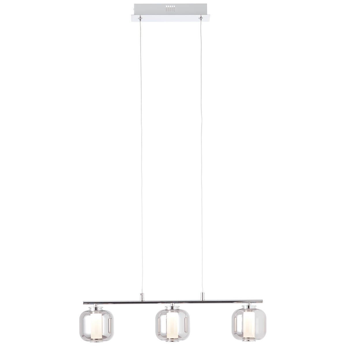 BRILLIANT Rafa LED Pendelleuchte 3flg Balken chrom/rauchglas Innenleuchten,Pendelleuchten,-Balken   3x 5.67W LED integriert, (Lichtstrom: 697lm, Lichtfarbe: 3000K)   In der Höhe einstellbar / Kabel kü | 04004353379673