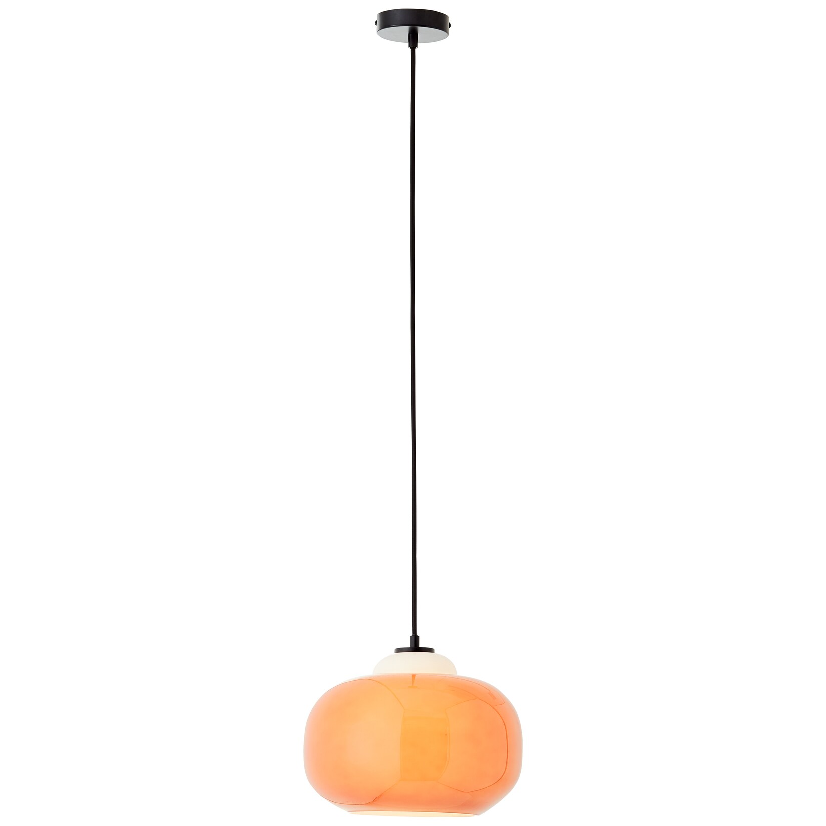 Brilliant Blop Pendelleuchte 30cm orange Glas/Metall 1x A60 , E27 , 60 W , Geeignet für Normallampe (nicht enthalten)