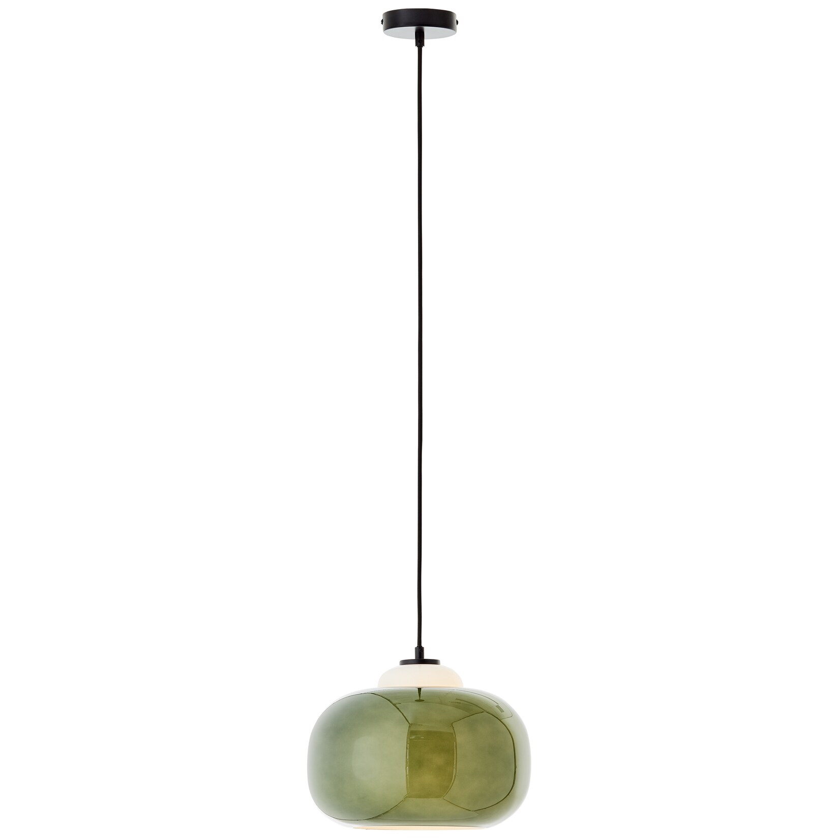 Brilliant Blop Pendelleuchte 30cm grün Glas/Metall 1x A60 , E27 , 60 W , Geeignet für Normallampe (nicht enthalten)