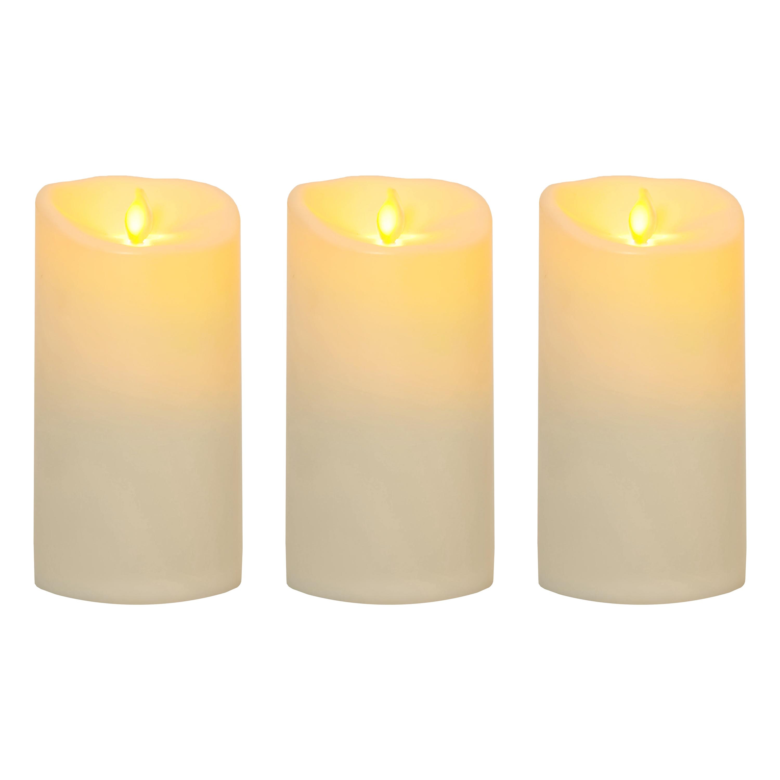 Star Trading LED Kerzen mit Timerfunktion 3er Set | LED Kerze | LED Kerzen flackernde Flamme | Kerzen Deko | Deko Kerzen | elektrische Kerzen | Kerzen LED | LED Kerzen mit Timer | Outdoor Kerzen - Bild 1