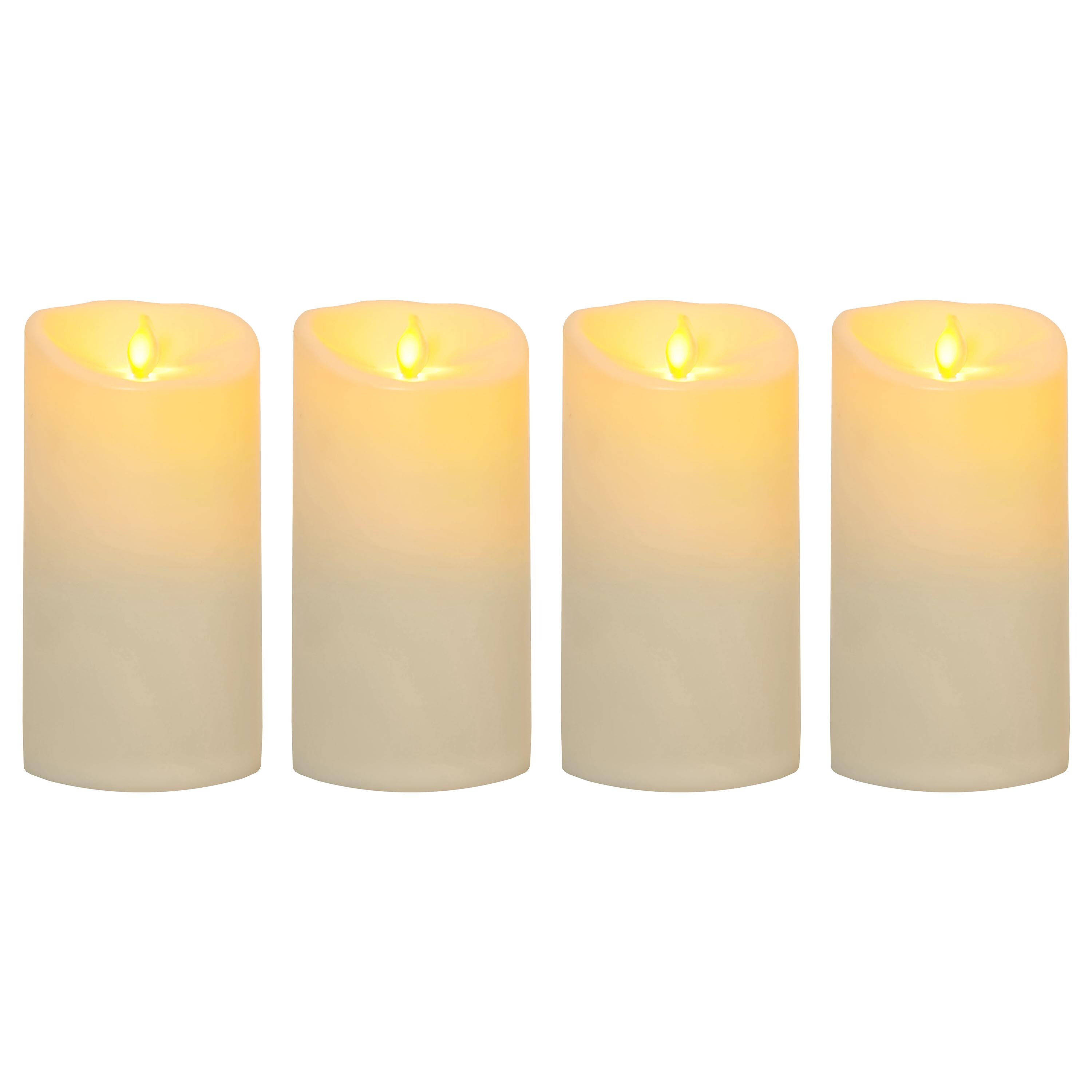 Star Trading LED Kerzen mit Timerfunktion 4er Set | LED Kerze | LED Kerzen flackernde Flamme | Kerzen Deko | Deko Kerzen | elektrische Kerzen | Kerzen LED | LED Kerzen mit Timer | Outdoor Kerzen - Bild 1