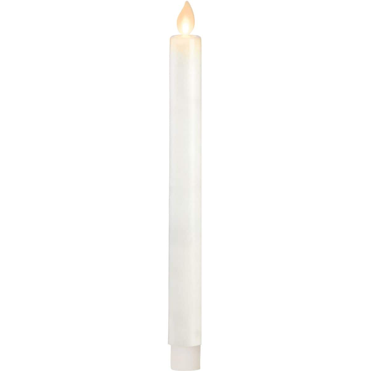 Star Trading LED Stabkerze M-Twinkle 2er-Set, wei&szlig;, 24cm - Bild 1