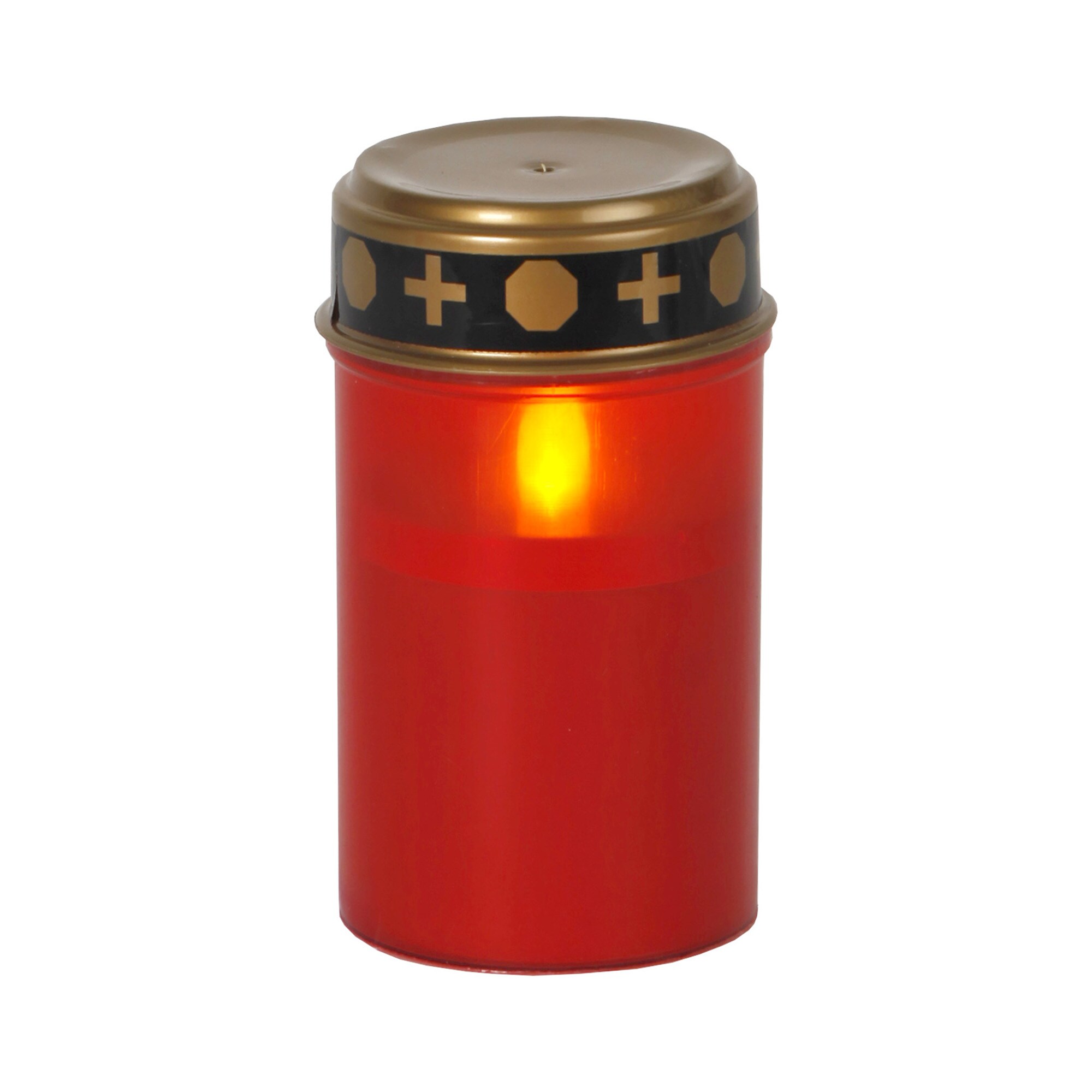 Star Trading LED Grablicht mit Timer | Grabkerze LED | Grablicht LED | Grablichter LED mit Timer | Grabkerzen rot | LED Grabkerzen Outdoor | Grablampe Grablicht | LED Kerzen rot - Bild 1