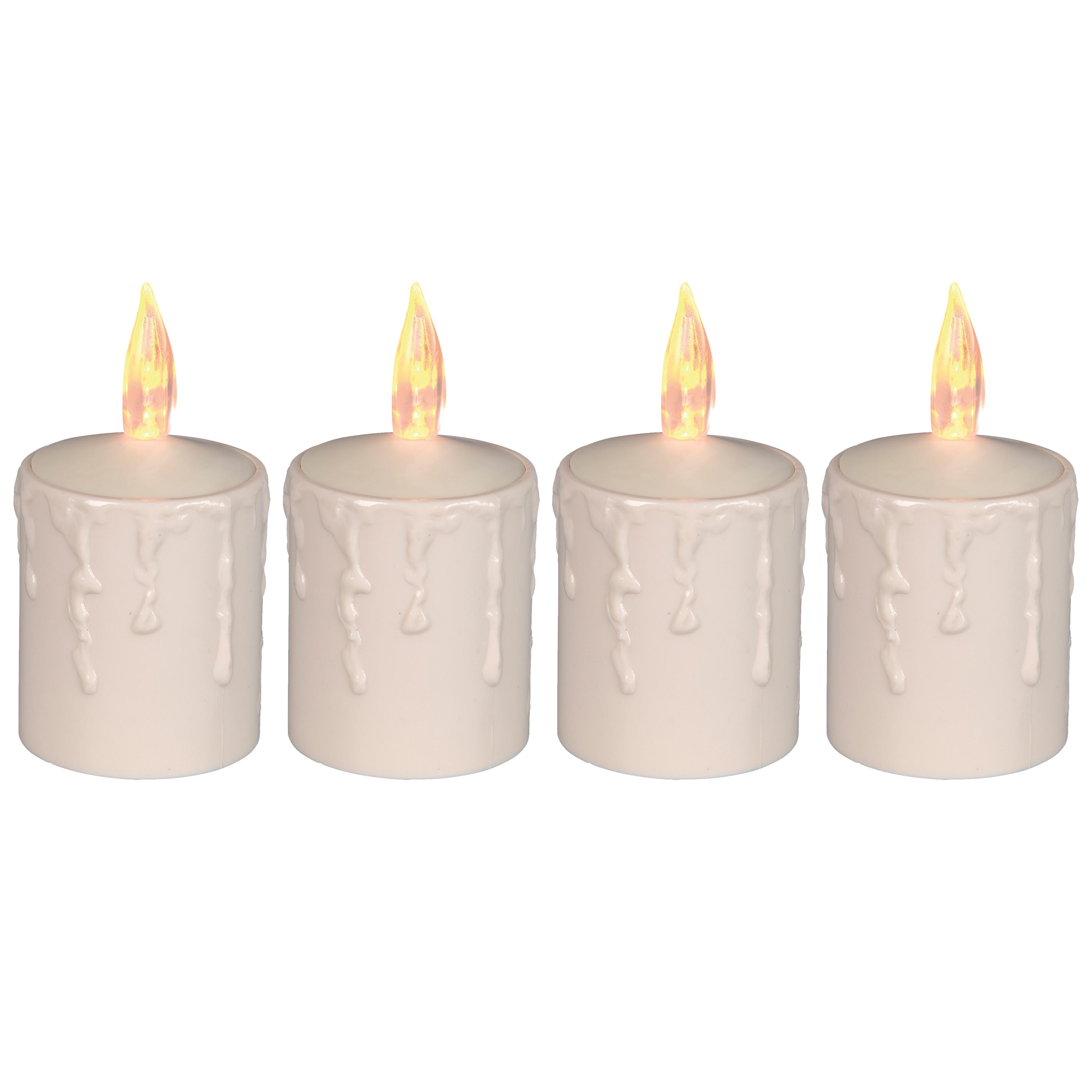 LED Kerzen-Set -Paula', 4er-Set, Creme, 11,5cm - Bild 1