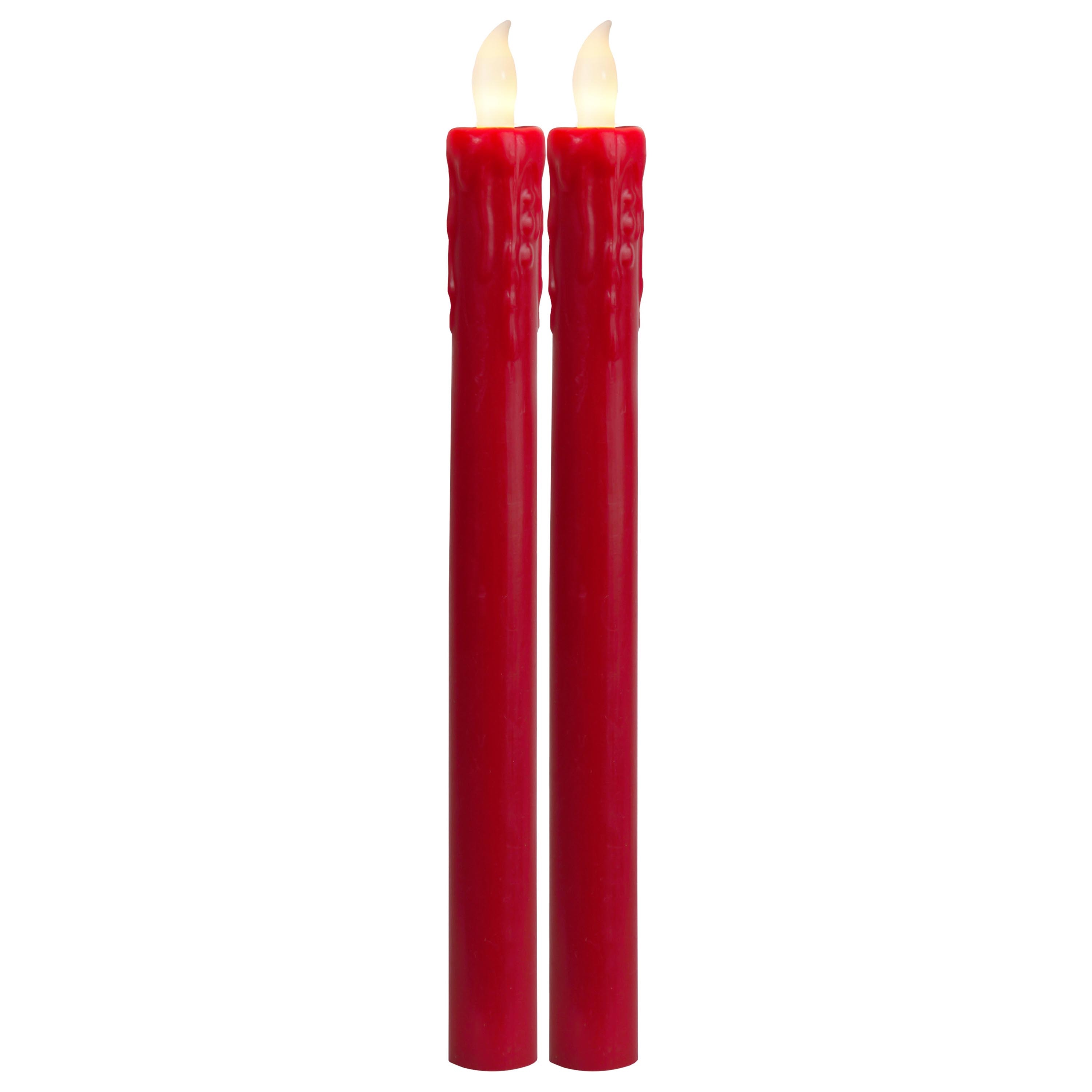 LED Stabkerze Presse 2er-Set, rot, 25cm - Bild 1