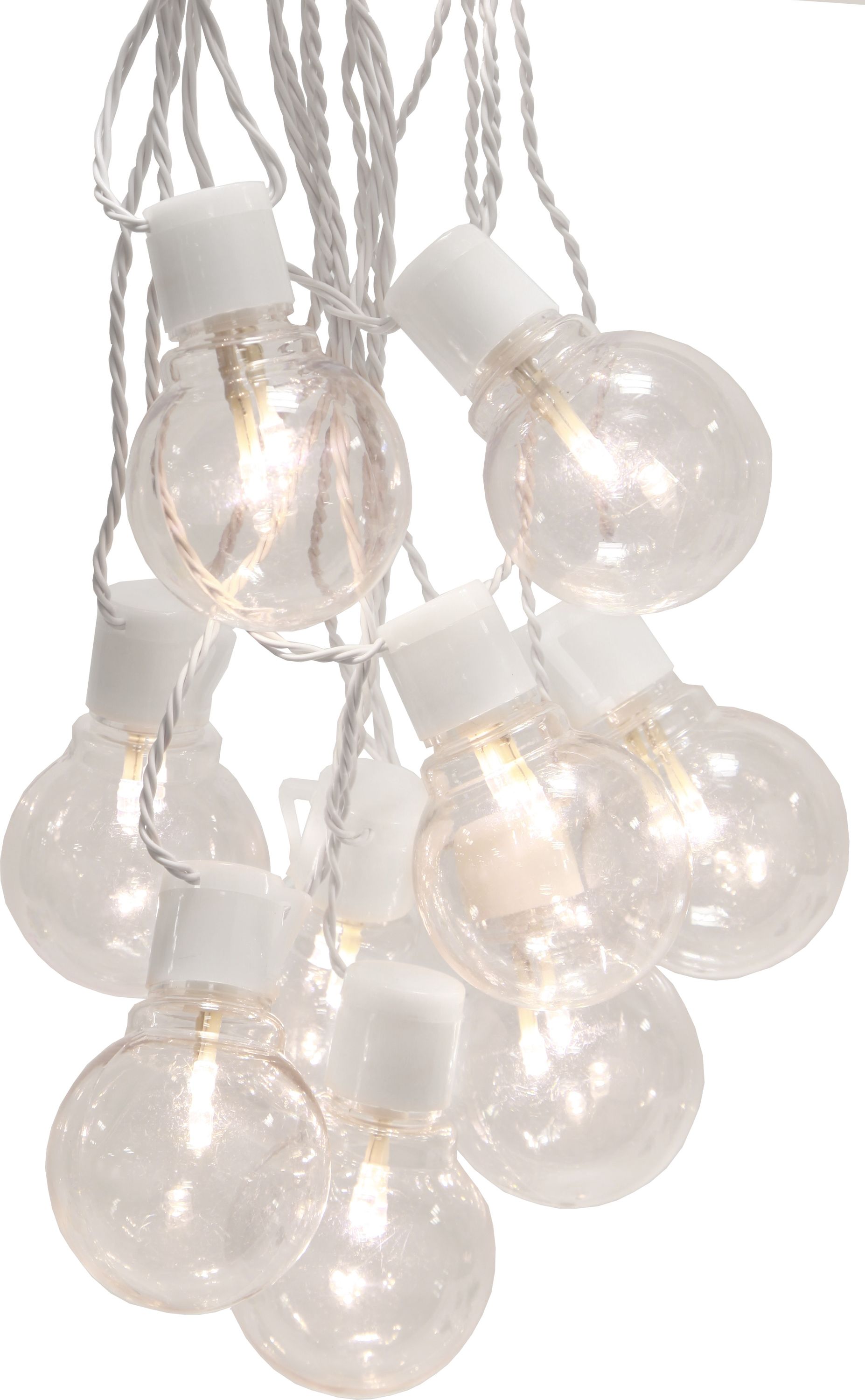 Star Trading LED Lichterkette au&szlig;en | 9,50M | IP44 | Wetterfest | Garten Deko drau&szlig;en | Outdoor Lichterkette innen |16 x 2 LEDs | Balkon Lichterkette Outdoor | Lichterkette Gl&uuml;hbirnen au&szlig;en Durchsichtig - Bild 1