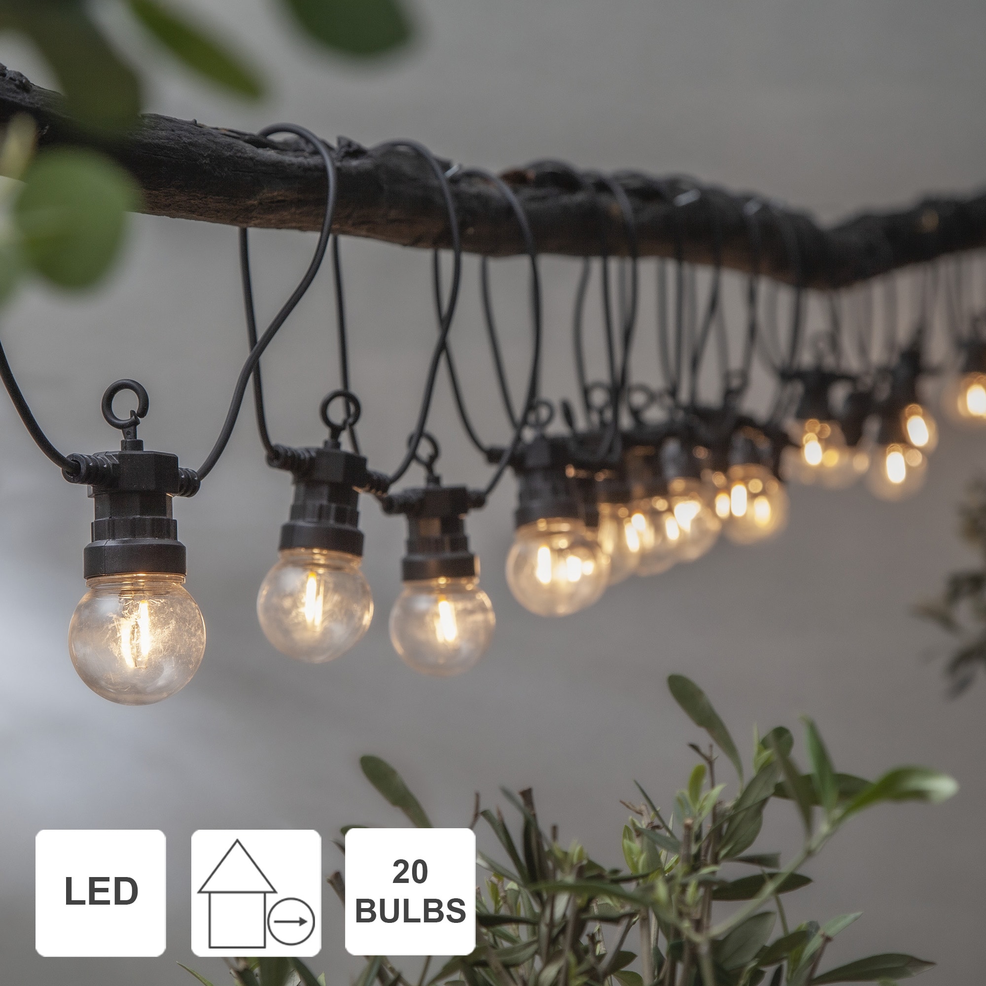 Star Trading LED Lichterkette außen Strom | 13,55M | Garten Deko draußen | IP44 | Outdoor Lichterkette Innen | Lichterkette Balkon