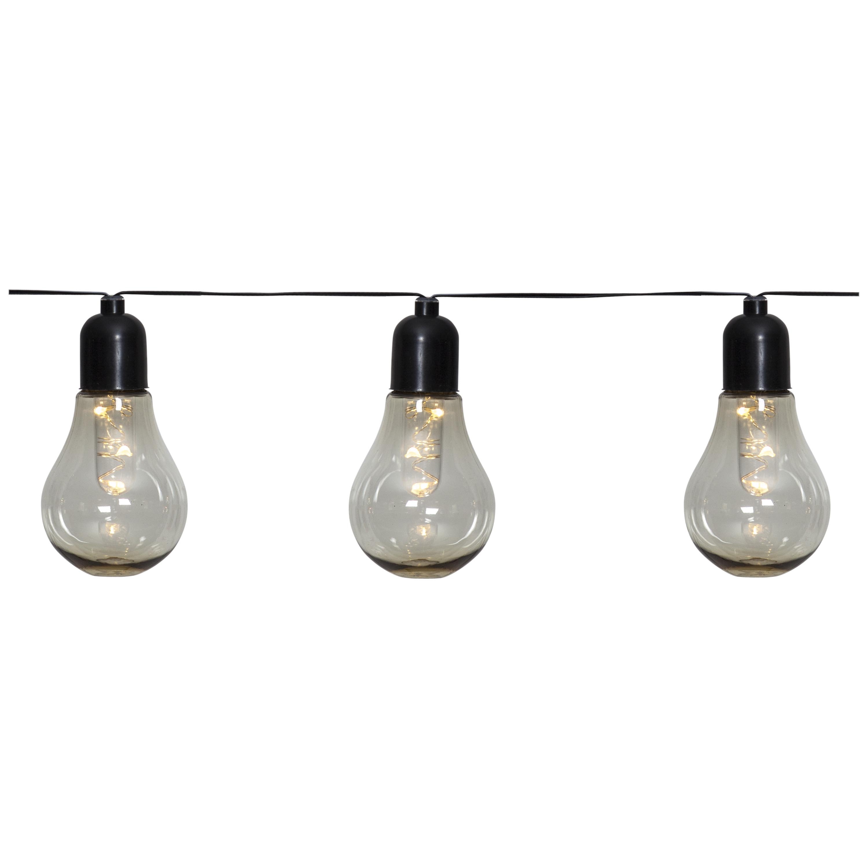 Star Lichterkette f&uuml;r den Outdoor Bereich, 10x3 LED in warmwei&szlig;, aus Kunststoff, Timer Funktion, batteriebetrieben, IP44 - Bild 1